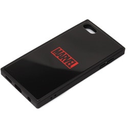 iPod Touch（第5/6/7世代）用 ガラスハイブリッドケース ロゴ/ブラック PG-IT7DGT03MVL
