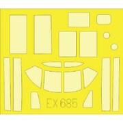 EDUEX685 A-26B インベーダー 塗装マスクシール ICM用 [1/48スケール 樹脂製塗装用マスキングシール]