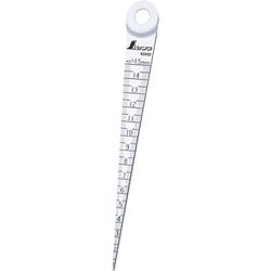シンワ テーパーゲージABS製1-15mm ホワイト 62622
