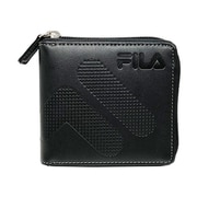 ドットグラデーション ラウンドファスナー 二つ折り財布 黒 61FL52