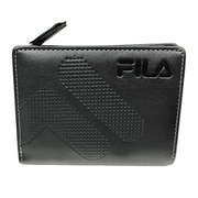 ドットグラデーション L型ファスナー 二つ折り財布 黒 61FL53