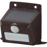 monban LEDソーラー発電式ウォールライト 電球色 110lm 置型 ブラウン LS-S108PN4-T