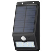 monban LEDソーラー発電式ウォールライト 白色 200lm 薄型 ブラック LS-S120FN4-K