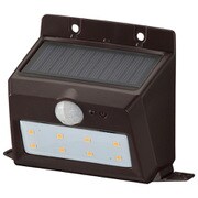 monban LEDソーラー発電式ウォールライト 電球色 200lm 置型 ブラウン LS-S120PN4-T