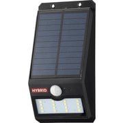 monban LEDソーラー発電式ハイブリットウォールライト 白色 400lm 薄型 常夜灯付 ブラック LS-SHB140FN4-K