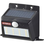 monban LEDソーラー発電式ハイブリットウォールライト 白色 400lm 置型 ブラック LS-SHB140PN4-K