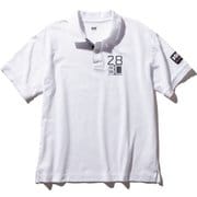 ショートスリーブフラッグポロ S/S FLAG POLO HH32001 (W)ホワイト Lサイズ [アウトドア カットソー メンズ]