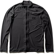 ロングスリーブフルジップラッシュガード L/S Full-zip Rashguard HE82025 (K)ブラック Mサイズ [ラッシュガード メンズ]