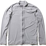 ロングスリーブフルジップラッシュガード L/S Full-zip Rashguard HE82025 (MH)ミディアムグレー Mサイズ [ラッシュガード メンズ]