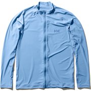ロングスリーブフルジップラッシュガード L/S Full-zip Rashguard HE82025 (PB)ペールブルー Mサイズ [ラッシュガード メンズ]