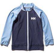 ロングスリーブHHフルジップラッシュガードポ L/S HH Full-Zip Rashguard HJ82001 (PB)ペールブルー 130サイズ [ラッシュガード ボーイズ]