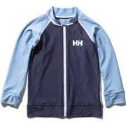 ロングスリーブHHフルジップラッシュガードポ L/S HH Full-Zip Rashguard HJ82001 (PB)ペールブルー 150サイズ [ラッシュガード ボーイズ]