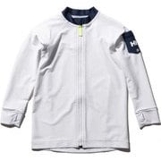 ロングスリーブフルジップラッシュガード L/S Full-Zip Rashguard HJ82004 (W)ホワイト 100サイズ [ラッシュガード ボーイズ]