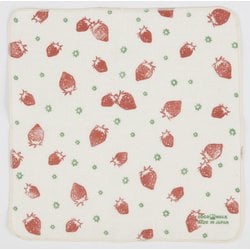 タオルハンカチ（イチゴスタンプ） ナチュラルNL L-140208