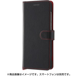 RT-BSO4ELC1/BR [BASIO 4 手帳型ケース シンプル マグネット ブラック/レッド]