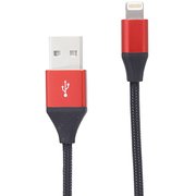 Lightningコネクタ対応 USBストロングSケーブル 150cm レッド QL-047RD