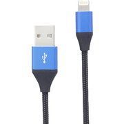 Lightningコネクタ対応 USBストロングSケーブル 150cm ブルー QL-047BL