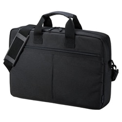 PCインナーバッグ 15.6インチワイドPC対応 ショルダーベルト/キャリーサポーター付き 撥水加工 ブラック BAG-INA4LN2