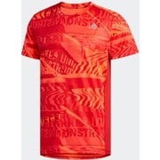 オウン ザ ラン グラフィックTシャツ Own the Run Graphic Tee FYR43 ソーラーレッド/スカーレット J/Mサイズ [ランニングシャツ メンズ]
