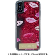 BL-0001-IP0X-RED2 [iPhone XS/X グリッター砂ケース HONEY MI HONEY PINK KISS GLITTER RED]