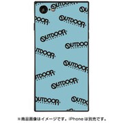 BJ-0036-IP78-BLU1 [iPhone 8/7 スクエア型 ガラスケース OUTDOOR LOGO RANDOM BLUE（ロゴ ランダム ブルー）]