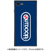 BJ-0036-IP78-BLU2 [iPhone 8/7 スクエア型 ガラスケース OUTDOOR LOGO BLUE（ロゴ ブルー）]