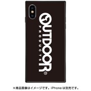 BJ-0036-IP0X-BLK2 [iPhone XS/X スクエア型 ガラスケース OUTDOOR BIG LOGO（ビッグ ロゴ）]