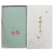 788-1 [エステルちりめん 刺繍入り 金封ふくさ 梅 ブルー]