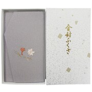 788-6 [エステルちりめん 刺繍入り 金封ふくさ 吹き寄せ パープル]
