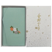 788-7 [エステルちりめん 刺繍入り 金封ふくさ 菊 ブルー]