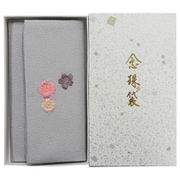 804-5 [エステルちりめん 念珠袋 刺繍入り 桜 パープル]