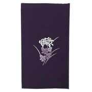 664-3 [刺繍ちりめん 念珠入れ 金封ふくさ 菊 日本製 ふくさ ムラサキ]