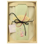 1553 [彩美きものロマン 二巾紬織両面染刺繍入 セージ]