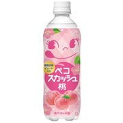 不二家 ペコスカッシュ 桃 500ml×24本 [炭酸飲料]