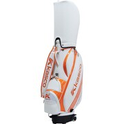 KS-095SP ホワイト/オレンジ [キャディバッグ 5.0Kg 9.0型 47インチ対応 口枠数6 キャスター付き 2020年モデル]