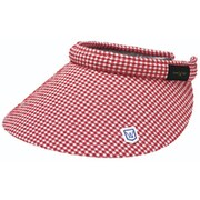 EDV2039L RD/WH [サッカー地ツバ広クリップバイザー レディース レッド/ホワイト F]