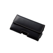 P-BCY01BK [スマートフォン 汎用ケース ベルトクリップケース 横型 Mサイズ ブラック]