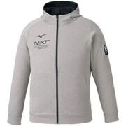 32JC023005 [N―XT スウェットフルジップフ―ディ― グレー杢 Mサイズ ユニセックス]