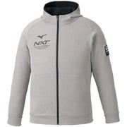 32JC023005 [N―XT スウェットフルジップフ―ディ― グレー杢 Lサイズ ユニセックス]