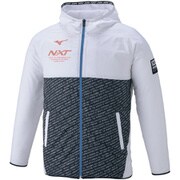 32JE022001 [N―XT ウィンドブレ―カ―ジャケット ホワイト×ブラック XLサイズ ユニセックス]