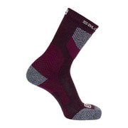 アウトパス ウール OUTPATH WOOL LC1336000 BLACK/MAUVE WINE S [アウトドア ソックス]