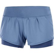 ELEVATE AERO SHORT W LC1277300 COPEN BLUE/DARK DENIM Sサイズ [ランニングパンツ レディース]