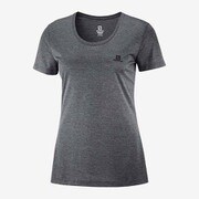 AGILE SS TEE W LC1280200 EBONY / BLACK / Heather Sサイズ [ランニングウェア レディース]