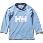 ロングスリーブHHクルーラッシュガード K L/S HH Crew Rashguard HJ82002 (PB)ペールブルー 120サイズ [ラッシュガード ボーイズ]