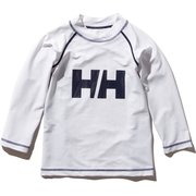 ロングスリーブHHクルーラッシュガード K L/S HH Crew Rashguard HJ82002 (W)ホワイト 150サイズ [ラッシュガード ボーイズ]