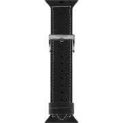 HM-APWA-42/44-BK [Apple Watch 42/44mm用バンド 本革/シリコン ブラック]