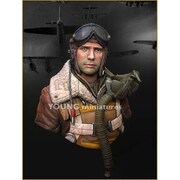 YM1815 WWII アメリカ陸軍航空隊 B-17機銃射撃手 ヨーロッパ戦線空域1944 [1/10スケール レジン製ヒストリカルフィギュア]