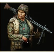 YM1822 WWII ドイツ武装親衛隊MG-42ガンナー アルデンヌ1944 [1/10スケール レジン製ヒストリカルフィギュア]