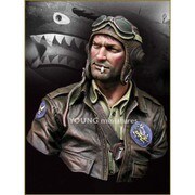 YM1843 WWII アメリカ陸軍航空隊 フライングタイガーズ 1942 [1/10スケール レジン製ヒストリカルフィギュア]