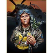YM1856 WWII アメリカ陸軍航空隊戦闘機パイロット 1944 [1/10スケール レジン製ヒストリカルフィギュア]